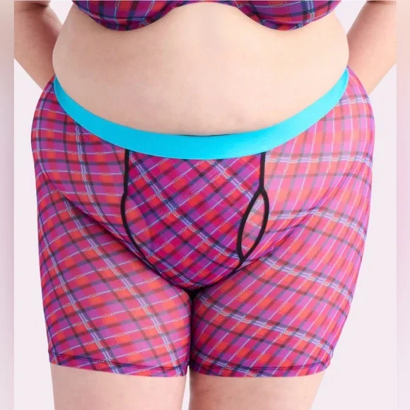 Vibrant Plaid Women's Boxer Briefs - Picture 5 of 7